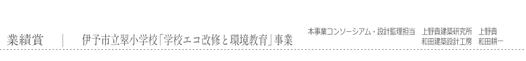 業績賞　伊予市立翠小学校「学校エコ改修と環境教育」事業